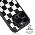 Black and White Checkered iPhone 14 Pro Kickstand Case